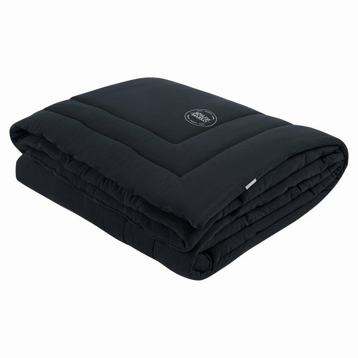 Трикотажное одеяло Роланд 155х215 черного цвета