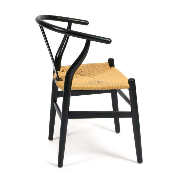 Стул Wishbone черного цвета - купить Обеденные стулья по цене 15450.0