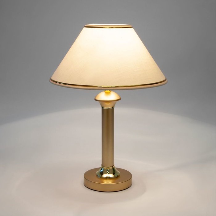 Настольная лампа с абажуром 60019/1 перламутровое золото - купить Настольные лампы по цене 4990.0