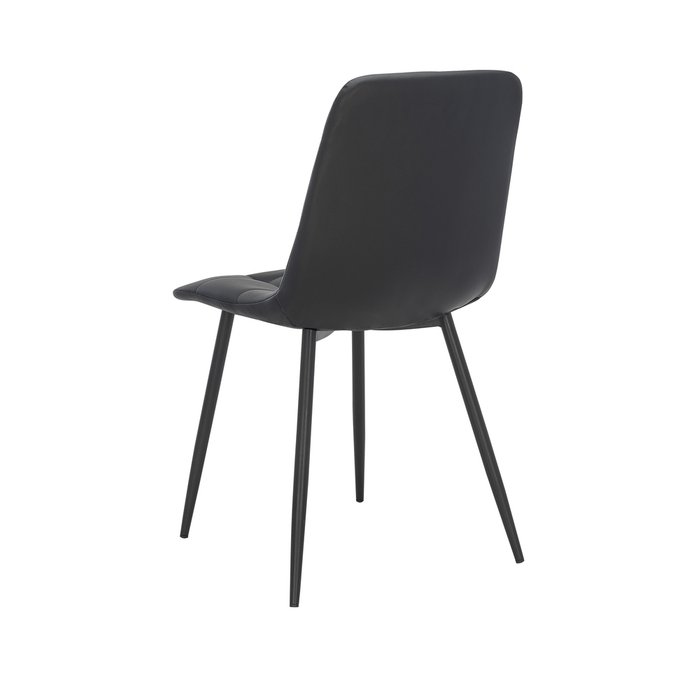 Обеденный стул Скай экокожа черного цвета - лучшие Обеденные стулья в INMYROOM