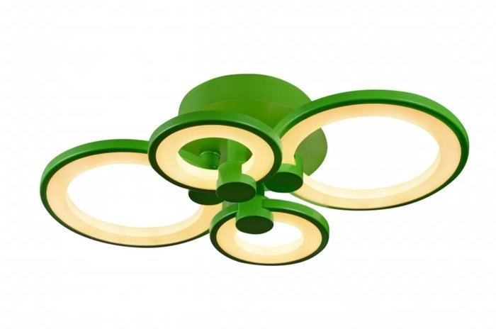 Потолочная люстра iLedex Ring зеленого цвета - лучшие Потолочные люстры в INMYROOM