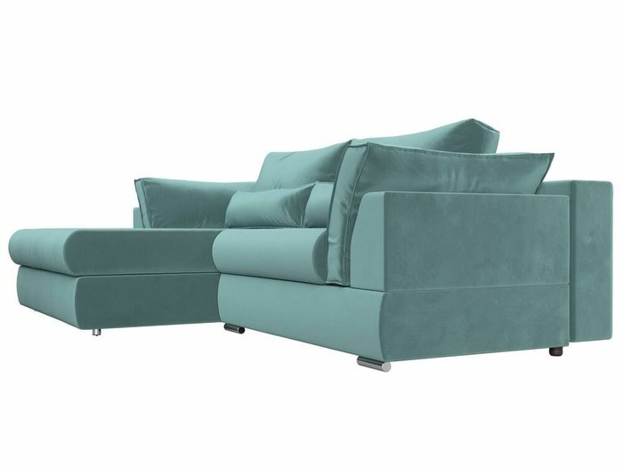 Угловой диван-кровать Пекин бирюзового цвета угол левый - лучшие Угловые диваны в INMYROOM