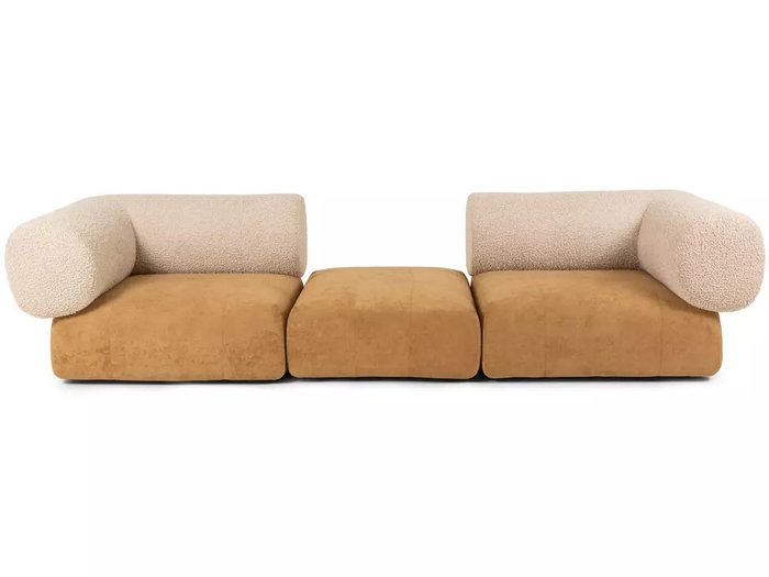 Модульный диван Trevi коричнево-бежевого цвета - купить Прямые диваны по цене 153430.0