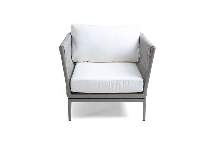 Кресло Касабланка серого цвета - купить Садовые кресла по цене 75130.0