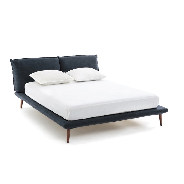 Кровать Aurore 160x200 синего цвета