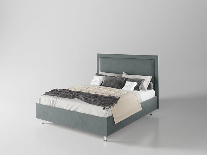 Кровать Юнит 180х200 серого цвета