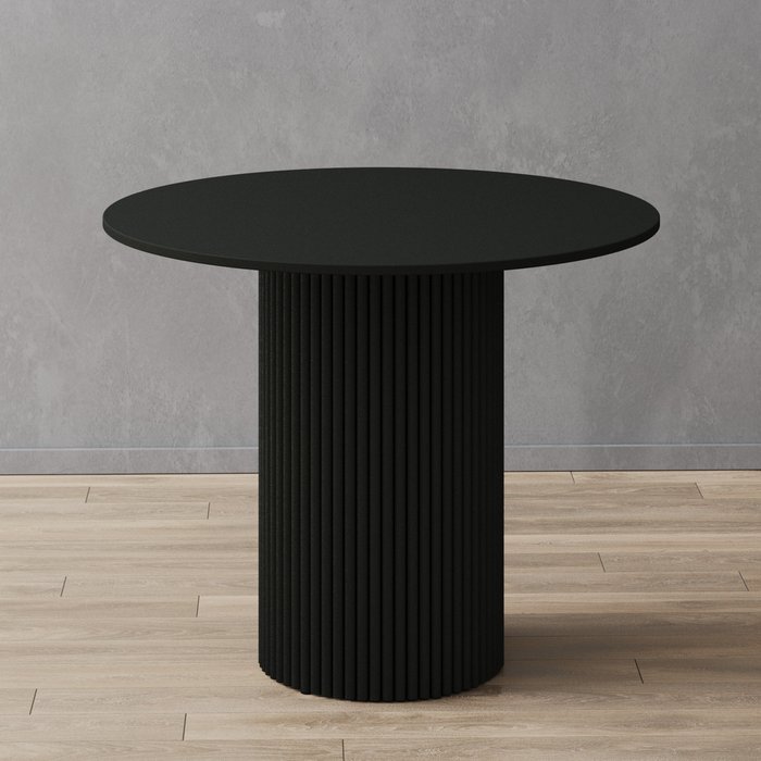 Обеденный стол Trubis Wood L 90 черного цвета - лучшие Обеденные столы в INMYROOM