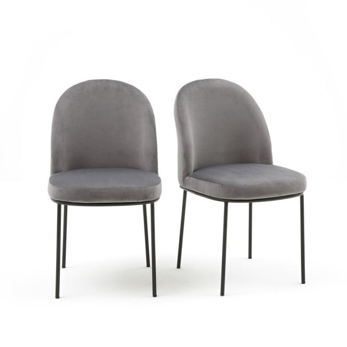 Комплект из двух стульев Topim серого цвета