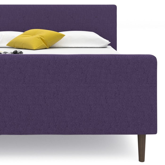 Кровать Scandi на ножках фиолетового цвета 200х200 - лучшие Кровати для спальни в INMYROOM