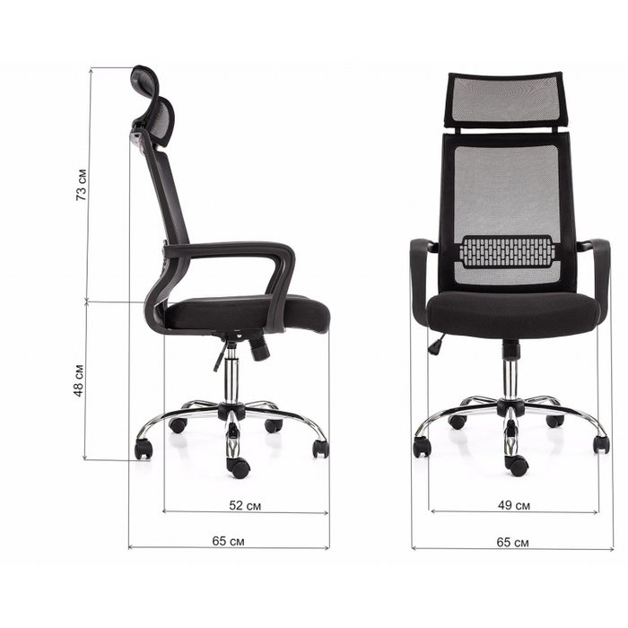 Компьютерное кресло Lion черного цвета - купить Офисные кресла по цене 11460.0