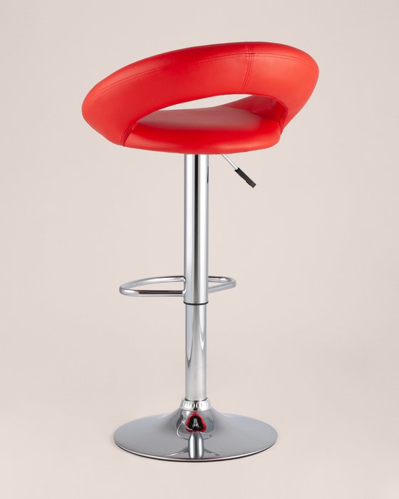 Барный стул Купер красный кожаное сиденье, газлифт - купить Барные стулья по цене 4746.0