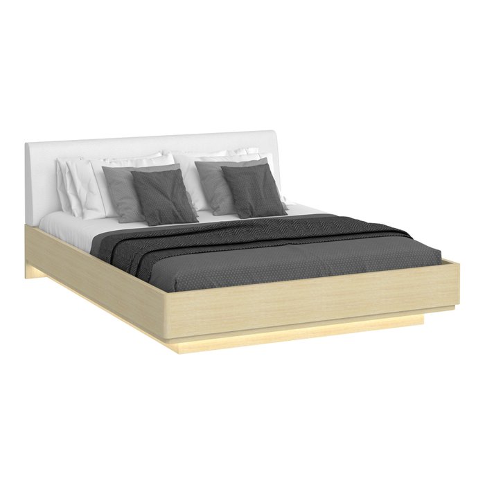 Кровать Элеонора 180х200 с изголовьем белого цвета и подъемным механизмом - лучшие Кровати для спальни в INMYROOM