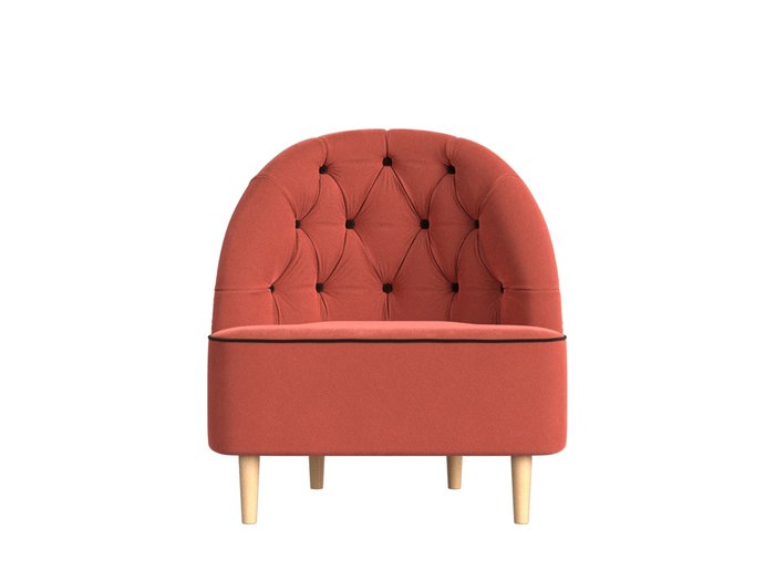 Кресло Амиса кораллового цвета - купить Интерьерные кресла по цене 20990.0