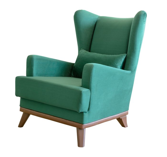 Кресло Оскар в обивке из велюра зеленого цвета - лучшие Интерьерные кресла в INMYROOM