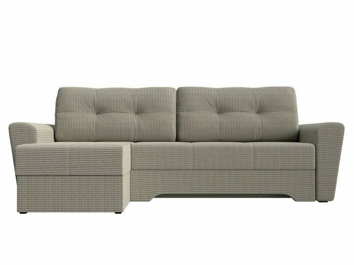 Угловой диван-кровать Амстердам серо-бежевого цвета левый угол - купить Угловые диваны по цене 43999.0