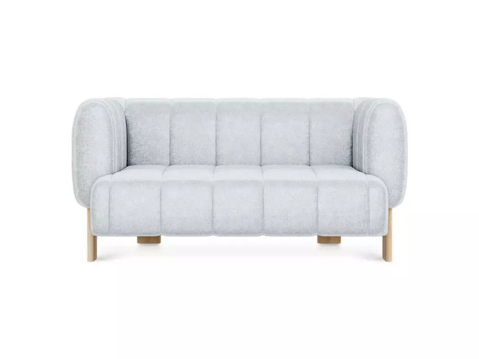 Диван Cassis М светло-голубого цвета с бежевыми ножками   - купить Прямые диваны по цене 74250