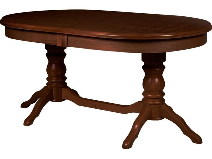 Раздвижной обеденный стол Зевс коричневого цвета