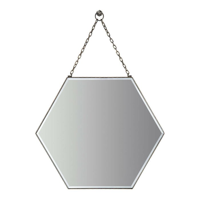 Зеркало настенное Шестиугольник в черной раме