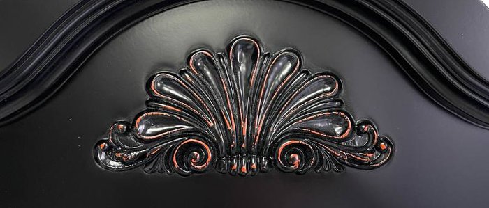 Зеркало-трельяж Akrata черного цвета с состариванием - купить Настольные зеркала по цене 42476.0