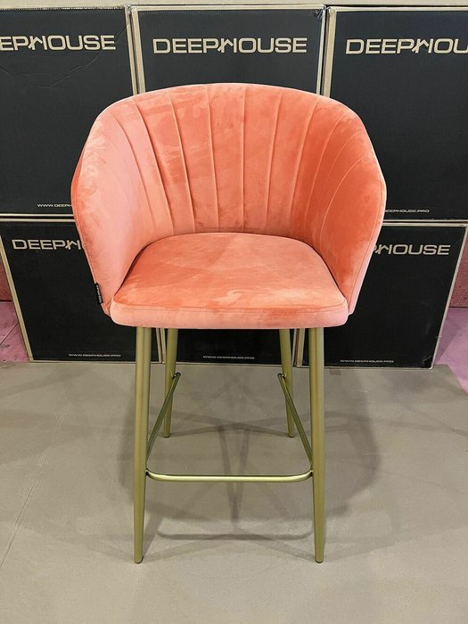 Стул барный Гарда кораллового цвета - купить Барные стулья по цене 15500.0