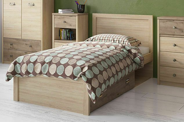 Кровать Diesel 90х200 бежевого цвета без подъемного механизма - купить Кровати для спальни по цене 24499