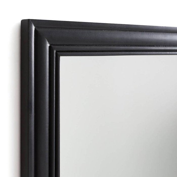 Зеркало настенное из массива дерева манго Afsan черного цвета - купить Настенные зеркала по цене 23816.0