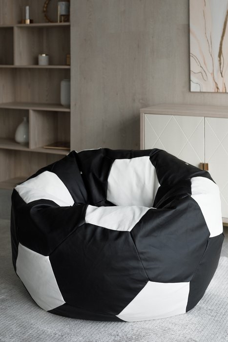 Кресло Мяч черно-белого цвета - купить Бескаркасная мебель по цене 5990.0