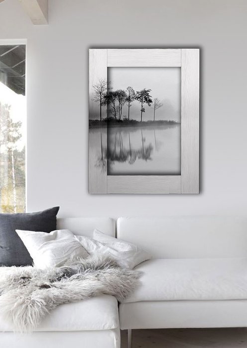 Картина с арт рамой Лесная дорога 60х80 серого цвета - купить Картины по цене 14390.0