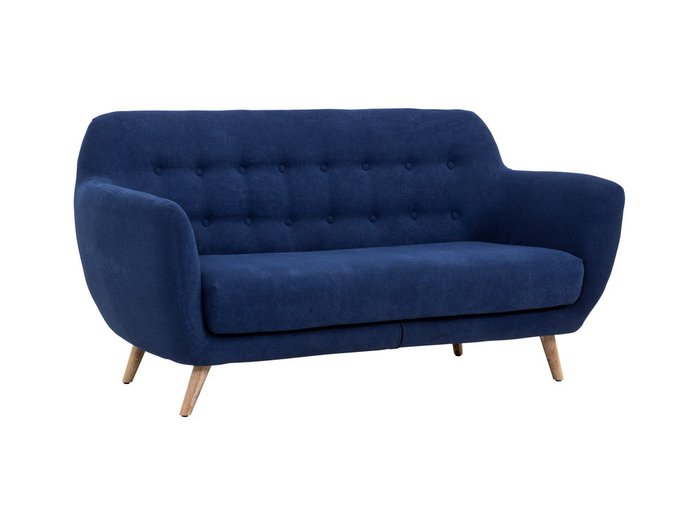 Диван двухместный Loa синего цвета - купить Прямые диваны по цене 39900.0