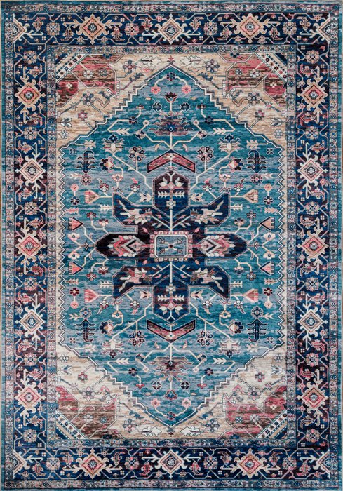 Ковер Silk zara 135x200 бирюзово-бежевого цвета