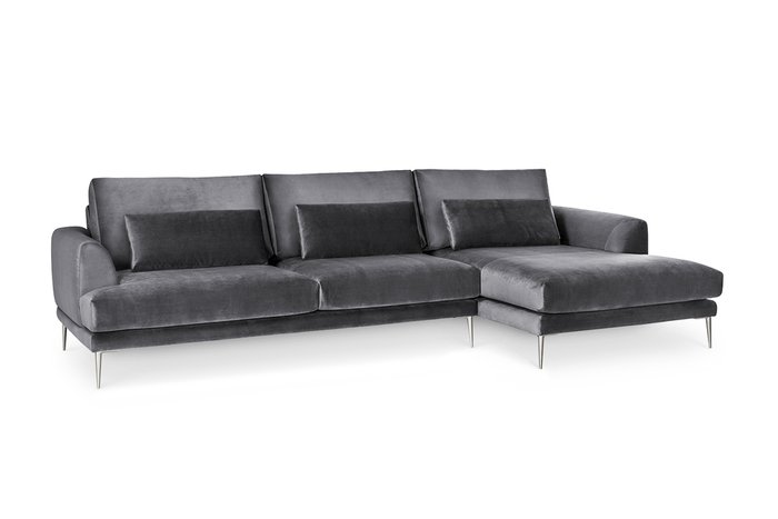 Угловой диван Coffee темно-серого цвета - купить Угловые диваны по цене 164036.0
