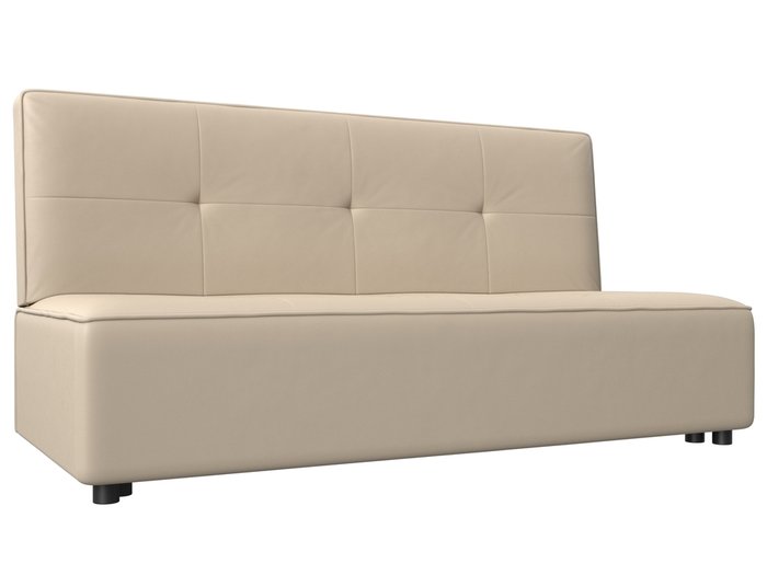 Прямой диван-кровать Зиммер бежевого цвета (экокожа)