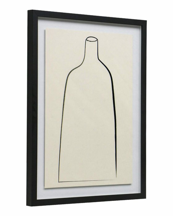 Постер Minimal Vase в чёрной раме - купить Принты по цене 16100.0 Постер Minimal Vase в чёрной раме - купить Принты по цене 16100.0