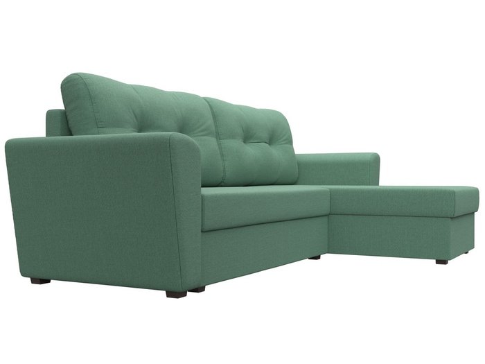 Угловой диван-кровать Амстердам лайт зеленого цвета правый угол - лучшие Угловые диваны в INMYROOM