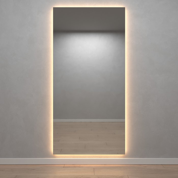 Прямоугольной зеркало большое с тёплой подсветкой Halfeo NF LED XL - купить Настенные зеркала по цене 25900.0