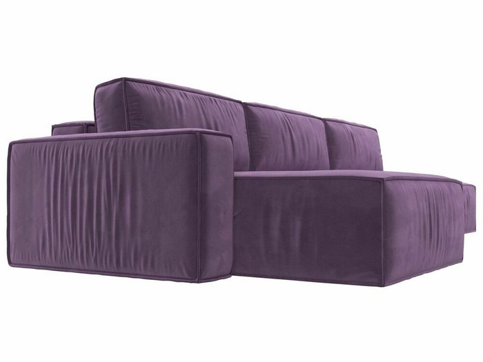 Угловой диван-кровать Прага модерн лонг сиреневого цвета левый угол - лучшие Угловые диваны в INMYROOM