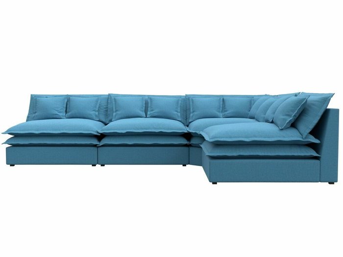 Угловой диван Лига 040 голубого цвета правый угол - купить Угловые диваны по цене 91999.0