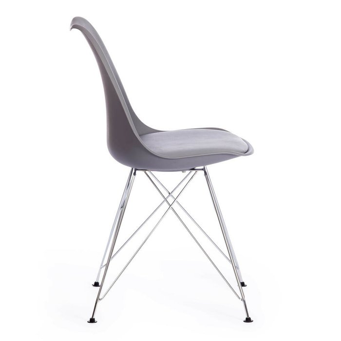 Стул Tulip Iron Chair серого цвета - купить Обеденные стулья по цене 2380.0