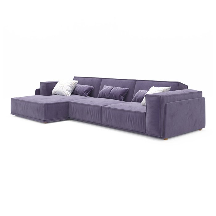  Диван-кровать Vento light угловой фиолетового цвета - купить Угловые диваны по цене 188550.0