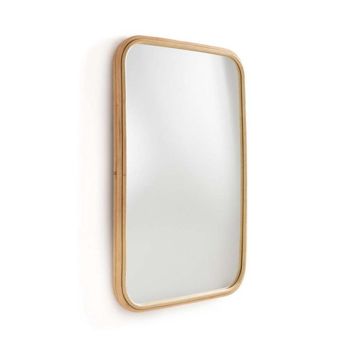 Зеркало настенное из ротанга Nogu бежевого цвета - купить Настенные зеркала по цене 11729.0