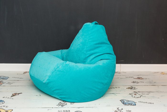 Кресло-мешок Груша 2XL бирюзового цвета  - лучшие Бескаркасная мебель в INMYROOM