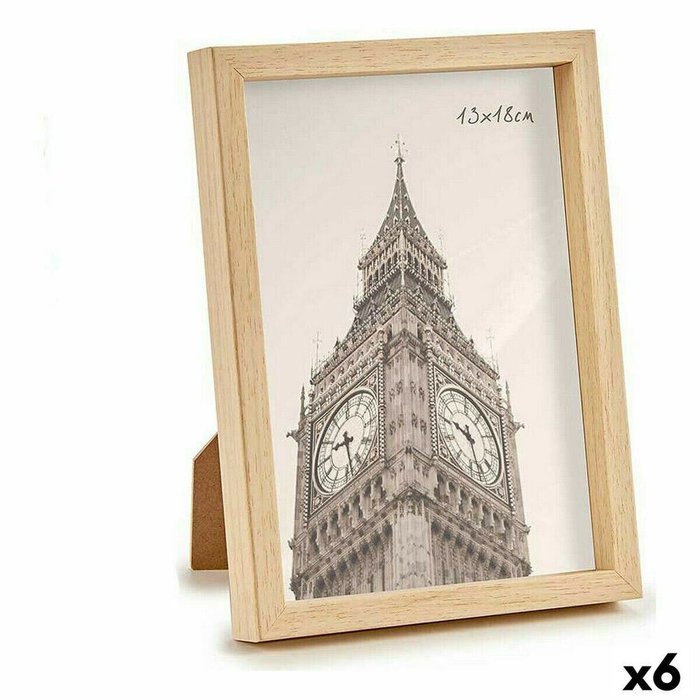 Фоторамка 15,6 x 2 x 20,7 cm Коричневый Пластик (6 штук)