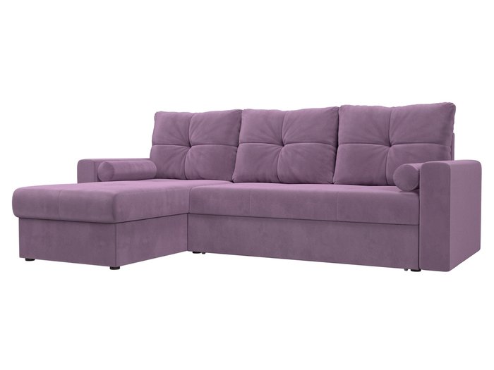 Угловой диван-кровать Верона сиреневого цвета левый угол