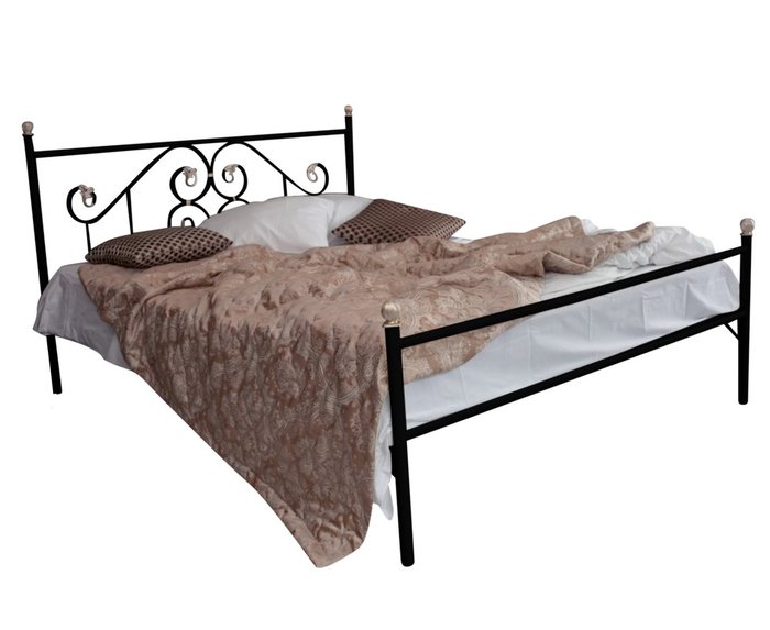 Кровать Камелия 140х200 черного цвета - купить Кровати для спальни по цене 25990.0