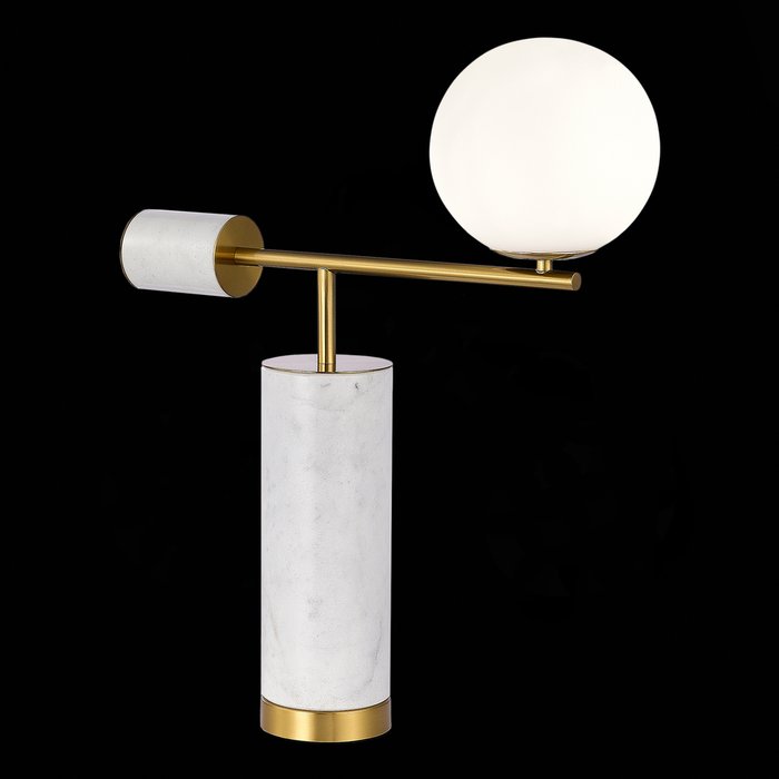 Настольная лампа Danese бело-латунного цвета - лучшие Настольные лампы в INMYROOM