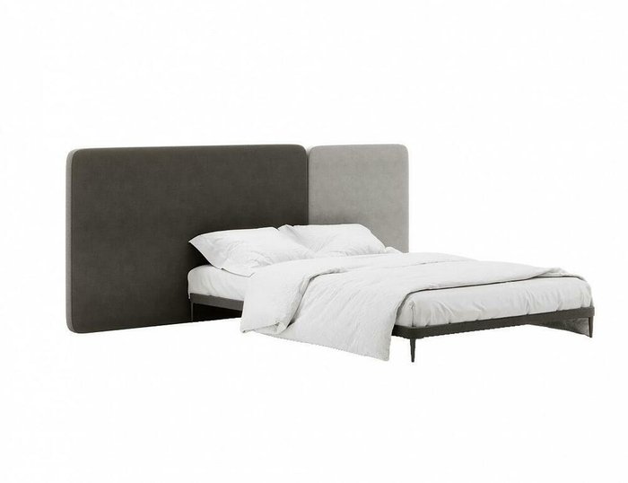 Кровать Licata 140х200 композиция 2 серого цвета