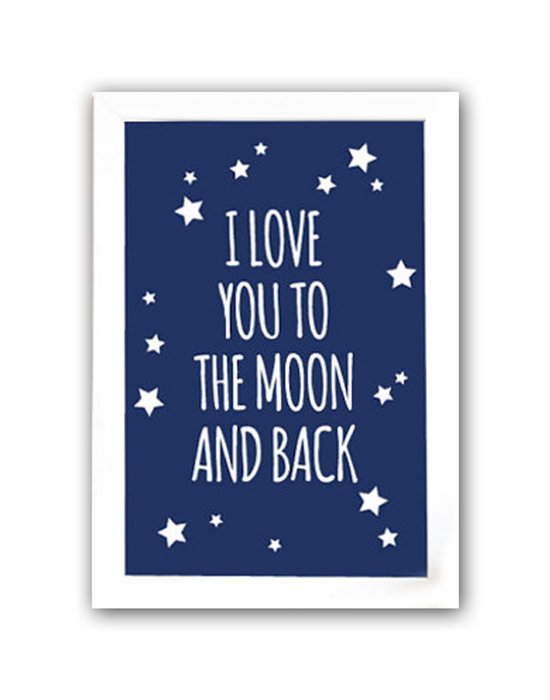 Постер "To the blue moon and back" А3