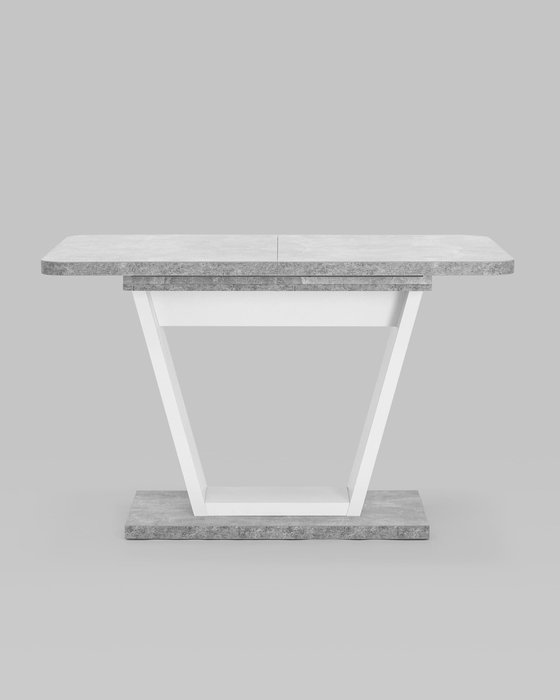 Обеденный раскладной стол Vector бело-серого цвета - лучшие Обеденные столы в INMYROOM