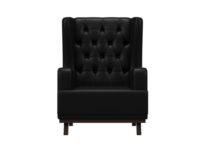 Кресло Джон Люкс черного цвета (экокожа) - купить Интерьерные кресла по цене 21999.0