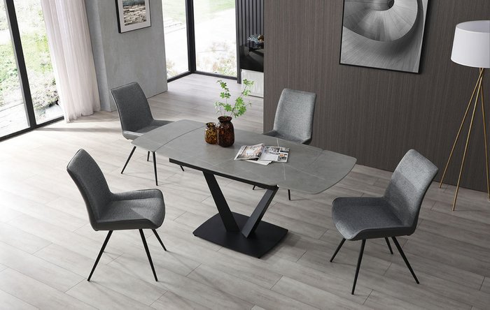 Стол раскладной Livorno серого цвета - купить Обеденные столы по цене 91700.0